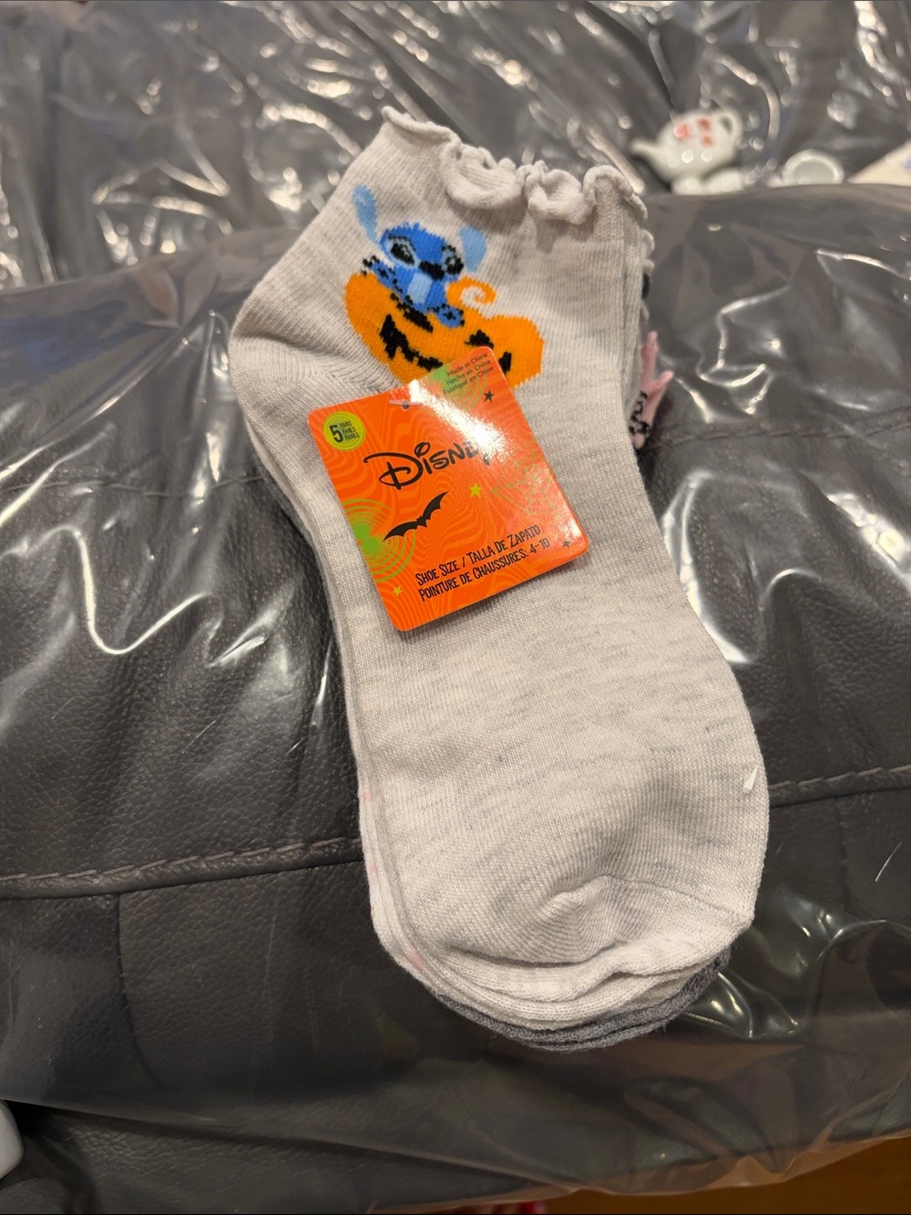 Disney Lilo & Stitch Halloween Ruffle Ankle Socks 5 Pack NWT Shoe Size 4-10